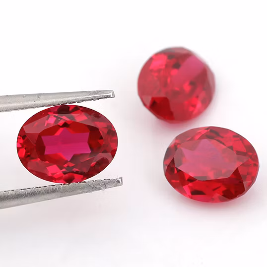 Lab Created Ruby Oval Cut Lab Grown Ruby Gemstone for DIY Jewelry Making