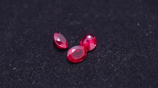 Lab Created Ruby Oval Cut Lab Grown Ruby Gemstone for DIY Jewelry Making