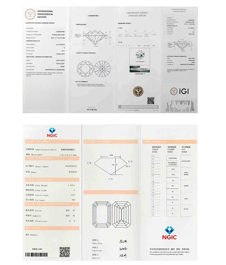 100% Pure Real Lab Grown Diamond in Wholesale Price Per Piece From China for Women Engagement Ring Making