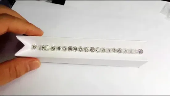 Joyería de moissanita brillante y elegante suelta de 1,8 mm