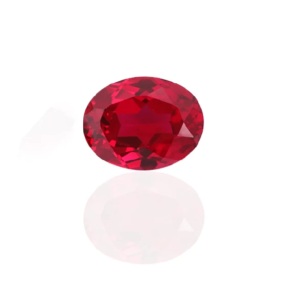 Rubí de sangre de Paloma ovalada, 4x6mm, 5x7mm, piedra de alta calidad, Color rojo, rubí cultivado en laboratorio